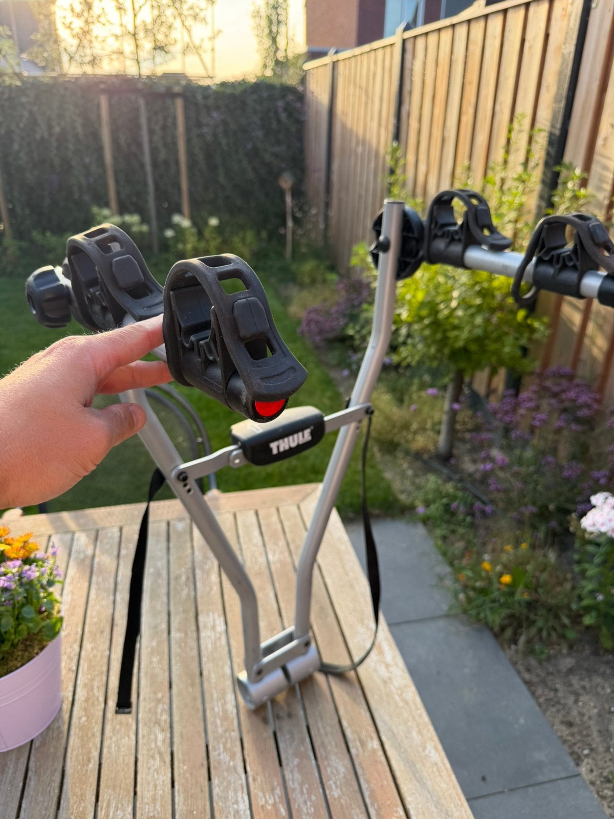 Thule Xpress fietsendrager – voor 2 fietsen, inklapbaar, Ophalen, 2 fietsen, Gebruikt, Trekhaakdrager