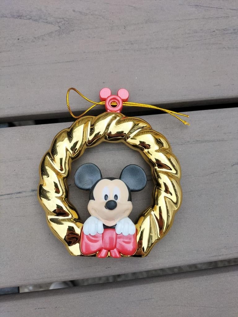 Kerstbal Mickey Mouse, Verzamelen, Ophalen, Mickey Mouse, Zo goed als nieuw, Beeldje of Figuurtje