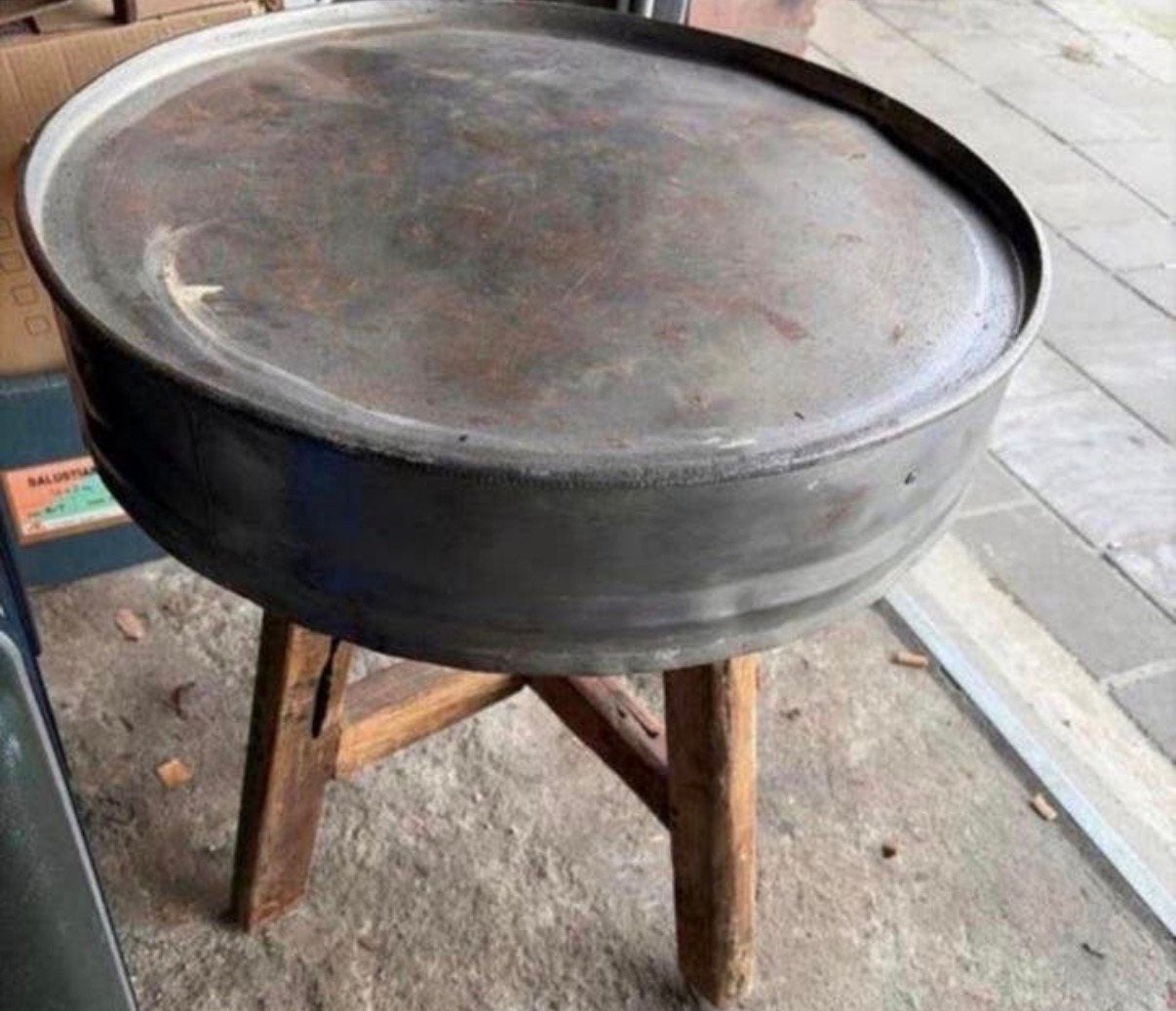 Salontafel bijzettafel, Ophalen, Zo goed als nieuw, Rond, 50 tot 100 cm