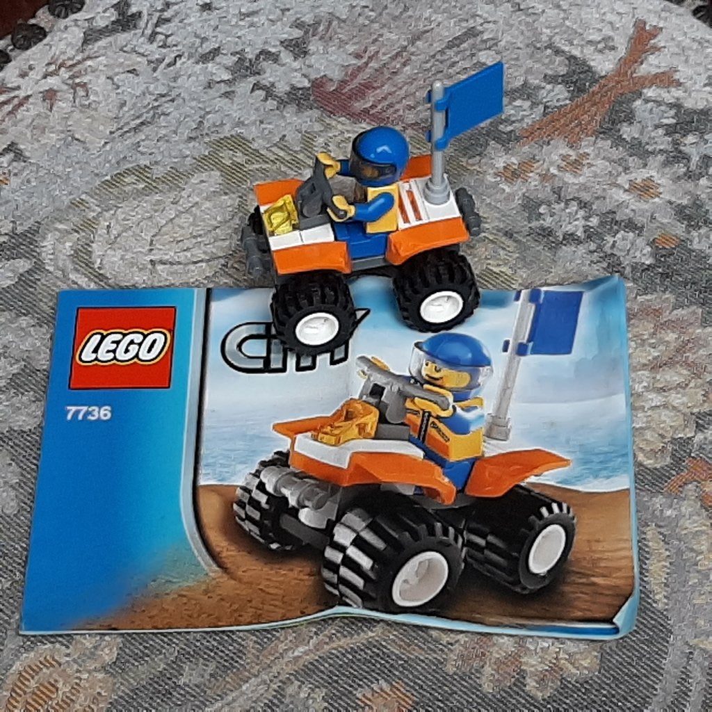 Lego City 7736 quad van de kustwacht, Ophalen, Lego, Compleet, Complete set