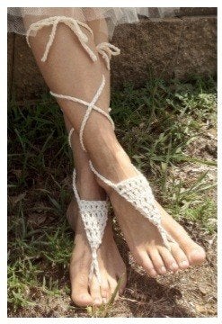 Gehaakte blote voeten sandalen - Diverse kleuren, Ophalen of Verzenden, Nieuw, Overige kleuren, Sandalen of Muiltjes