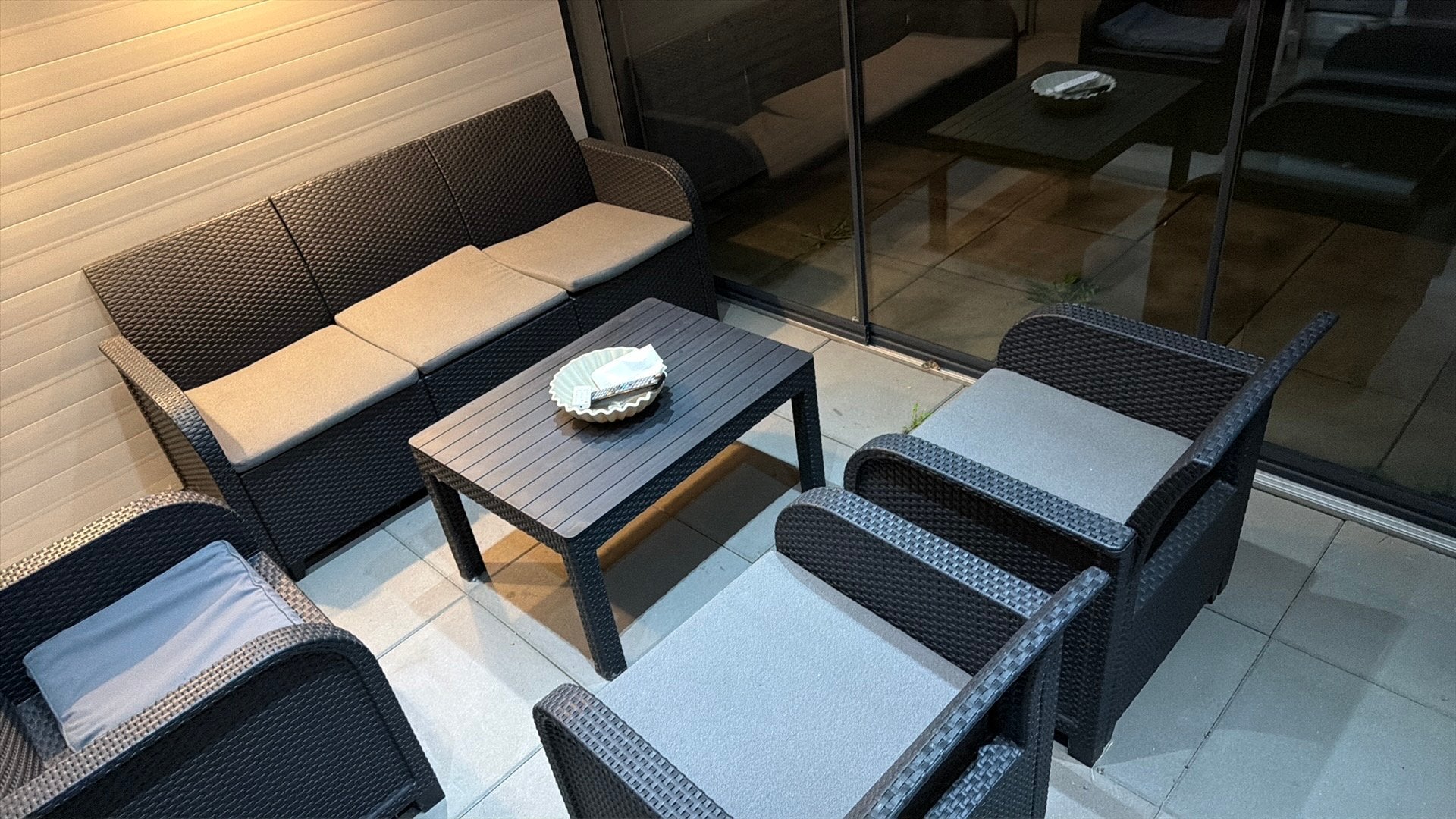 Lounge set wicker 6 persoons incl tafel, Tuin en Terras, Ophalen of Verzenden, Zo goed als nieuw, Wicker