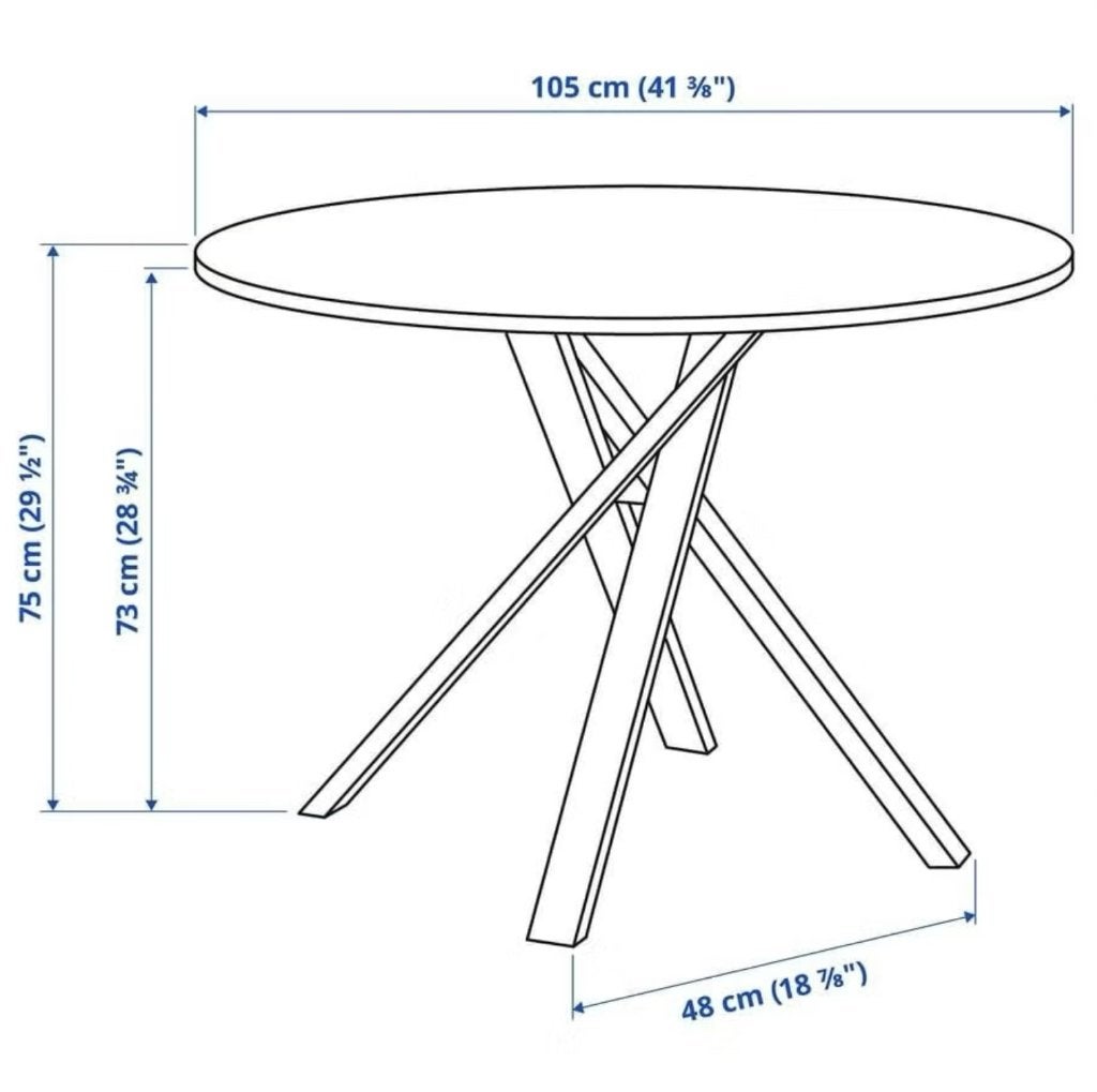Ronde eettafel, Ophalen, Kunststof, Rond, Zo goed als nieuw