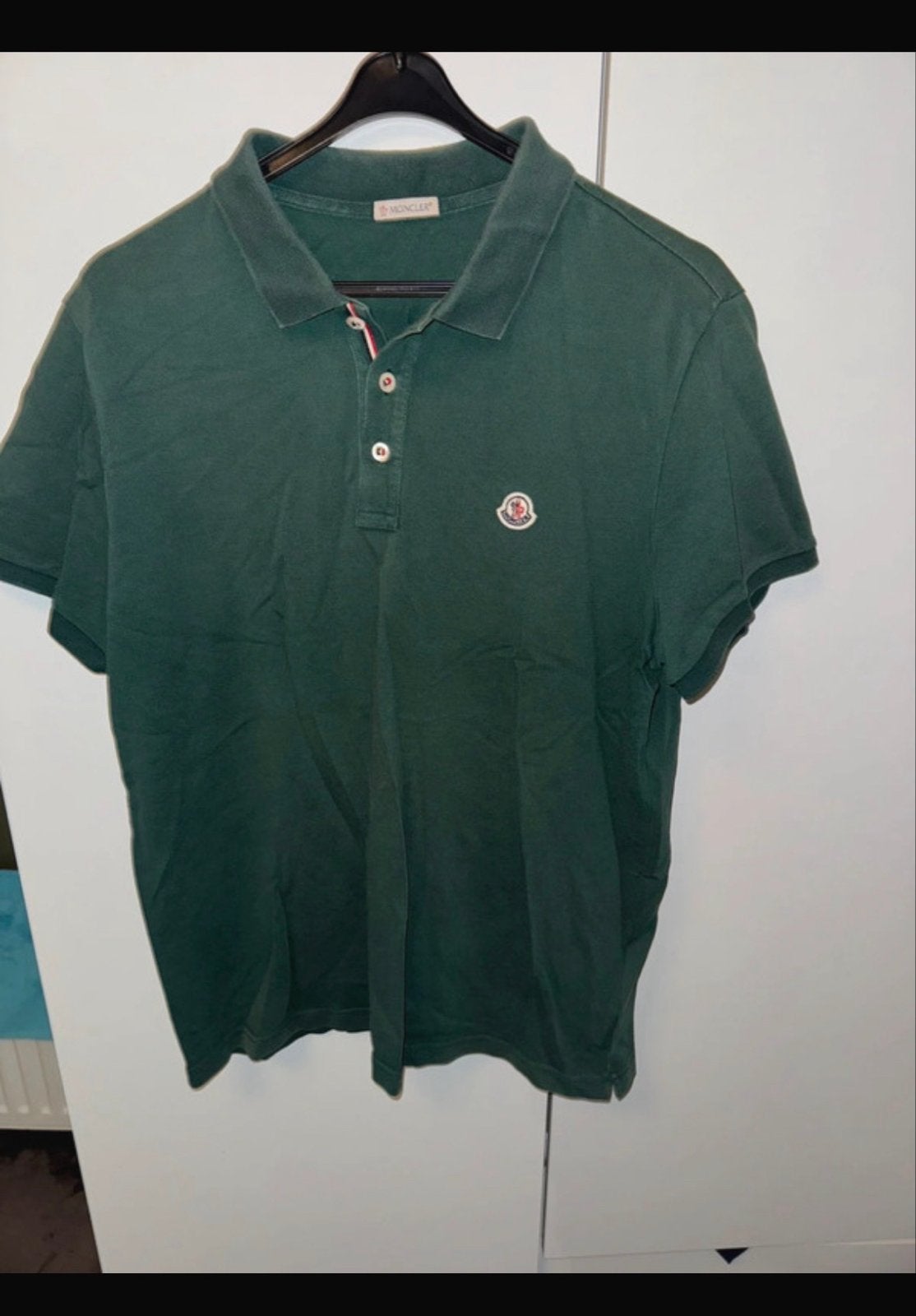 Moncler Polo, Ophalen of Verzenden, Gedragen, Maat 52/54 (L), Groen