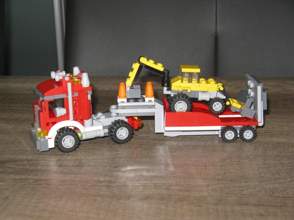 lego 31005 vrachtwagen met graafmachine en instructie, Ophalen of Verzenden, Zo goed als nieuw, Lego