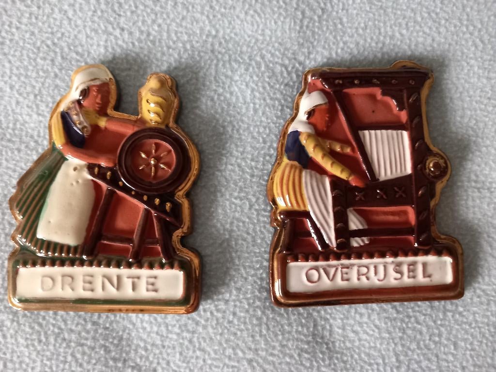 siertegels drenthe overijssel folklore rijswijk klompenmaker, Ophalen of Verzenden, Gebruikt