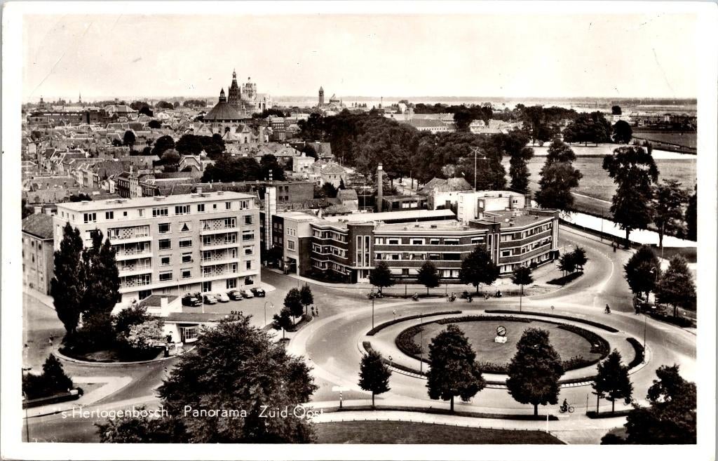 's-Hertogenbosch - Panorama Zuid-Oost (1962), Verzamelen, Verzenden, 1960 tot 1980, Ongelopen, Noord-Brabant