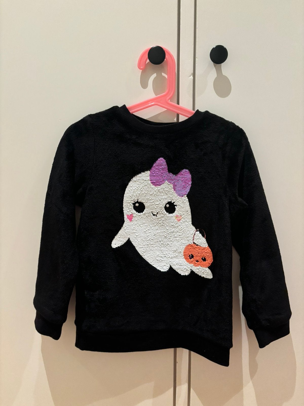 H&M Halloween trui met spook voor meisje maat 110/116, Kinderen en Baby's, Kinderkleding | Maat 104, Ophalen of Verzenden, Zo goed als nieuw