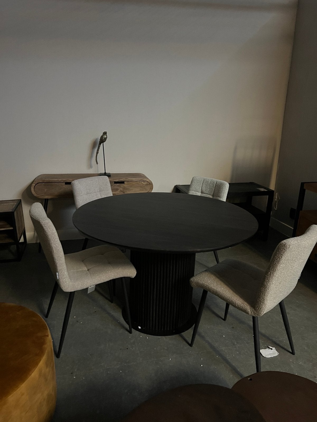 Eettafel Congo | Zwart mango hout, Huis en Inrichting, Tafels | Eettafels, Ophalen, 100 tot 150 cm, 50 tot 100 cm, Zo goed als nieuw