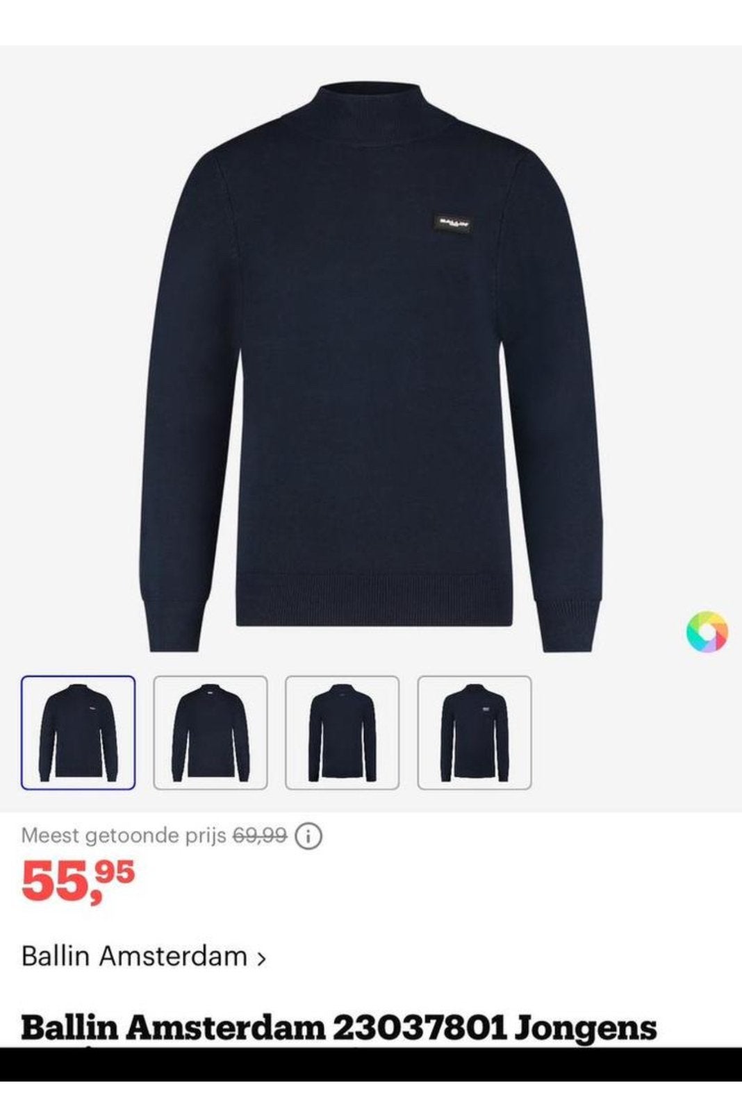 Ballin trui maat 140 zgan, Ophalen of Verzenden, Zo goed als nieuw, Bovenkleding