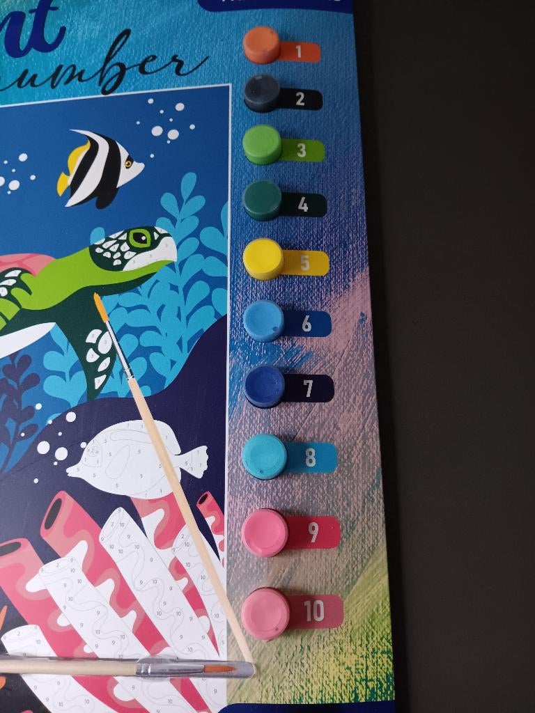 Paint by number set onderwaterwereld 28 x 38 cm, Ophalen of Verzenden, Nieuw, Schilderen op nummer