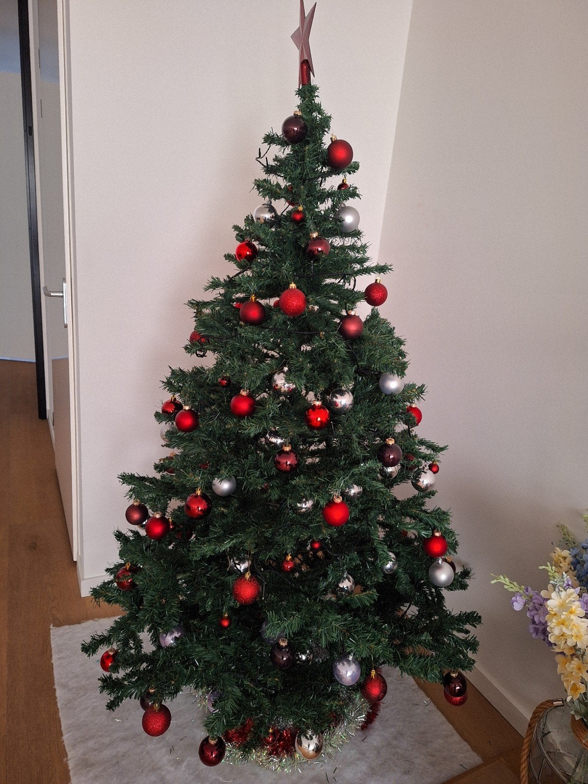Kunst kerstboom met ballen, Ophalen of Verzenden, Gebruikt
