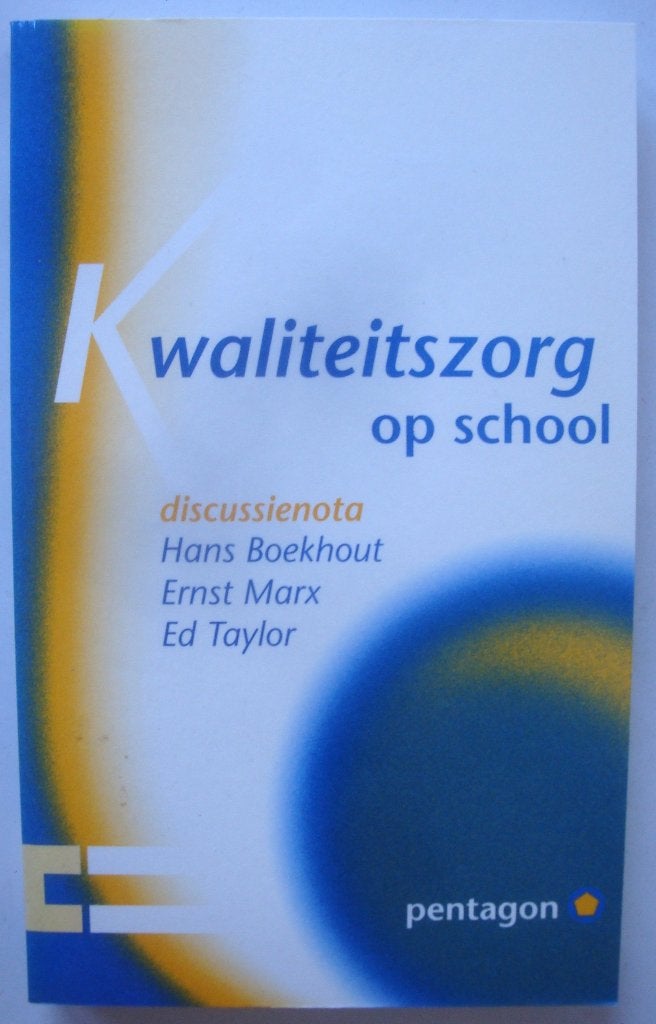 Hans Boekhout e.a. Kwaliteitszorg op school discussienota, Ophalen of Verzenden, Zo goed als nieuw, Geesteswetenschap, Hans Boekhout e.a.