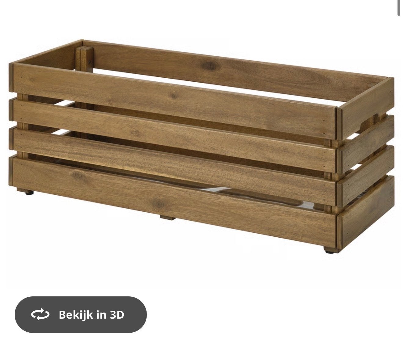 NU WEG! 2x Mooie houten plantenbak van IKEA, grijs, Huis en Inrichting, Ophalen, Gebruikt, Overige houtsoorten