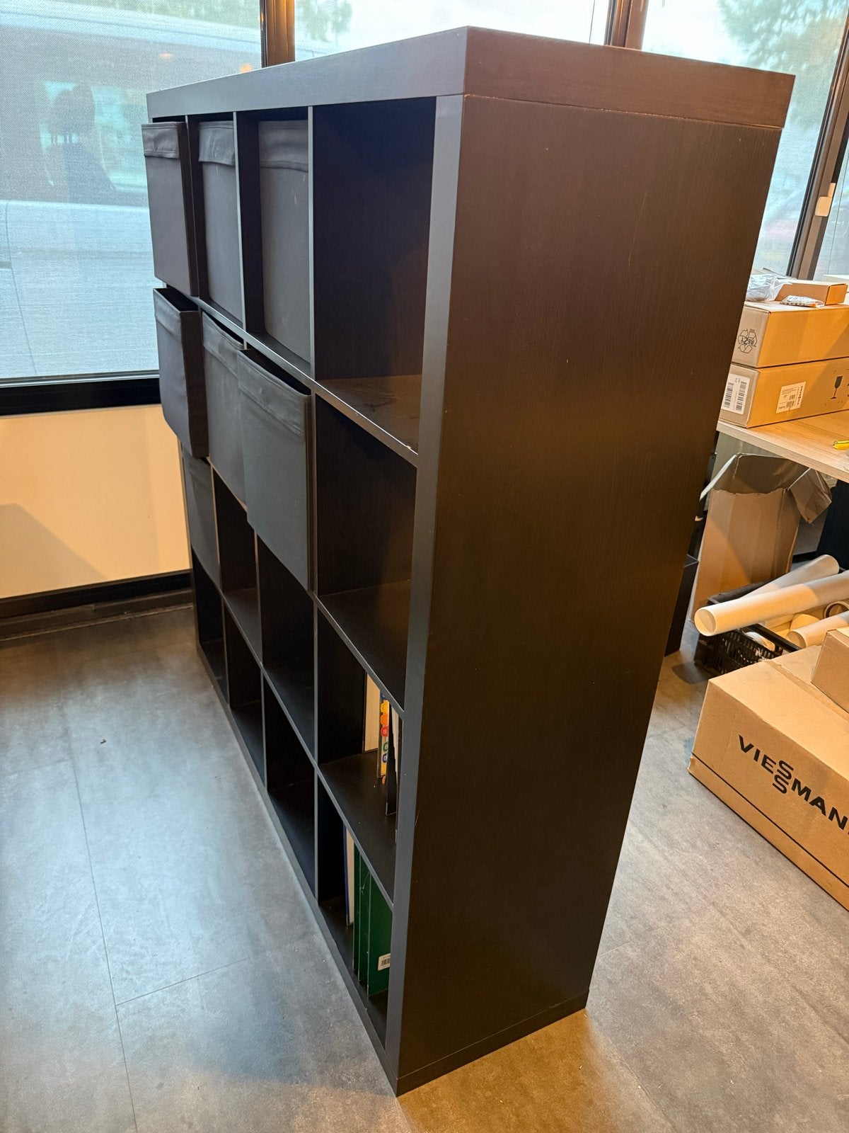 IKEA Kallax kast 4x4 vakken - 149x149 cm, Ophalen, Met plank(en), Gebruikt, 100 tot 150 cm