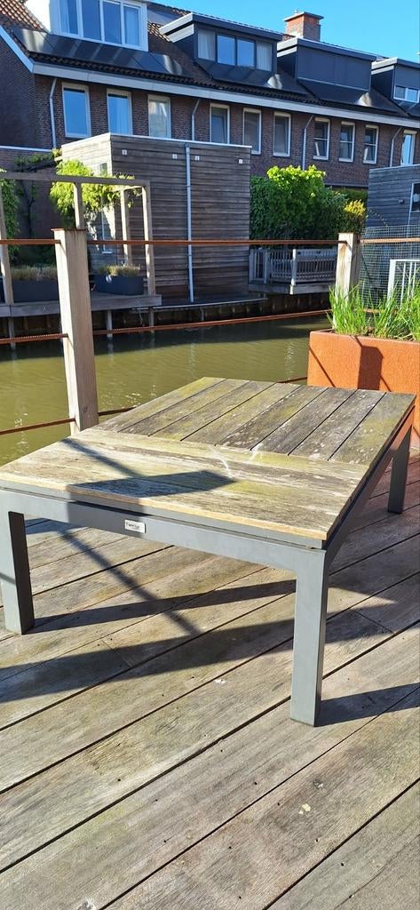Tierra Outdoor Tuin-/Terrastafel - 120x80x43cm - Hout/Staal, Ophalen, Gebruikt, Rechthoekig, Hout