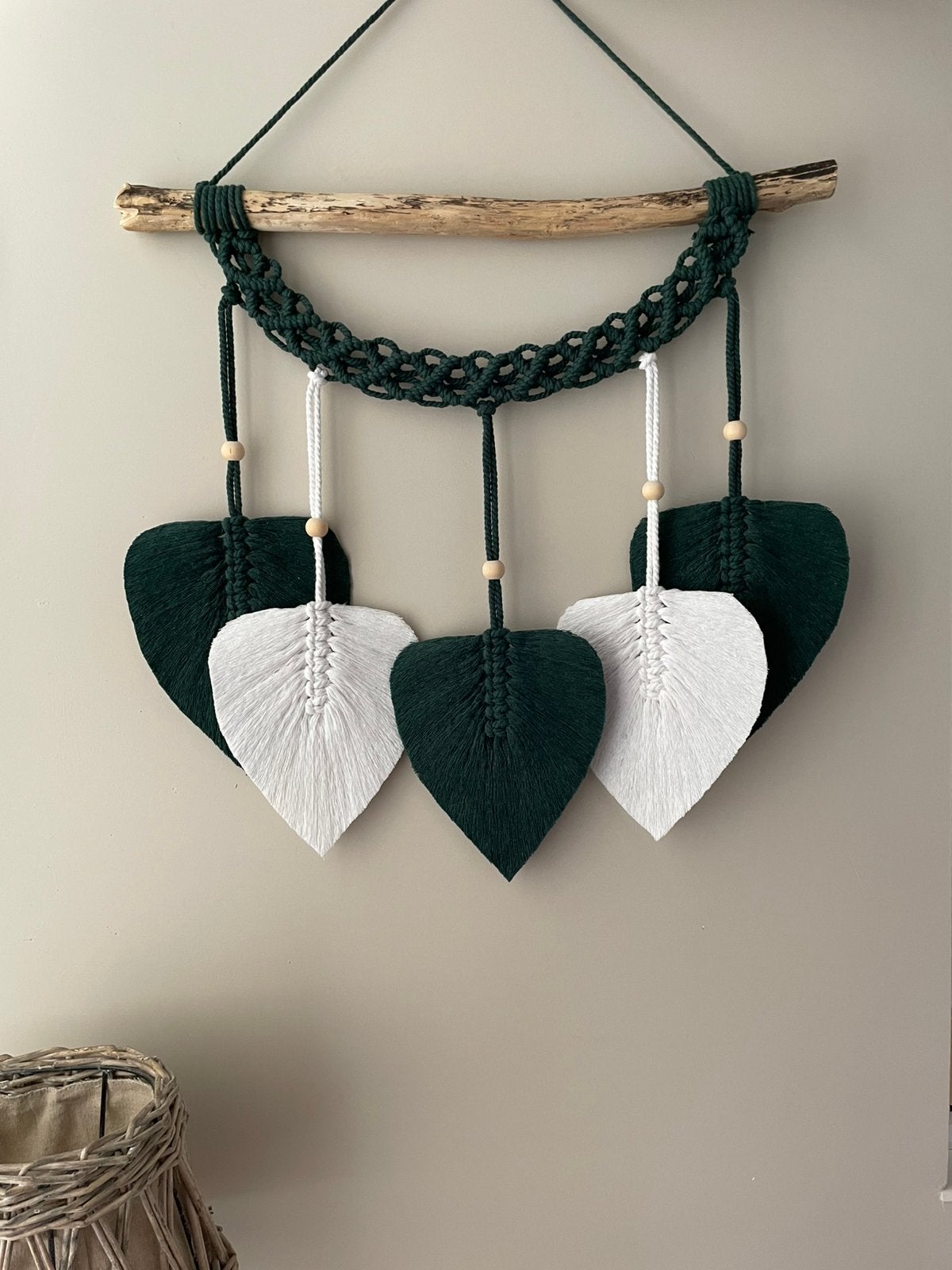 Macrame veren wandhanger wandkleed, Ophalen of Verzenden, Nieuw
