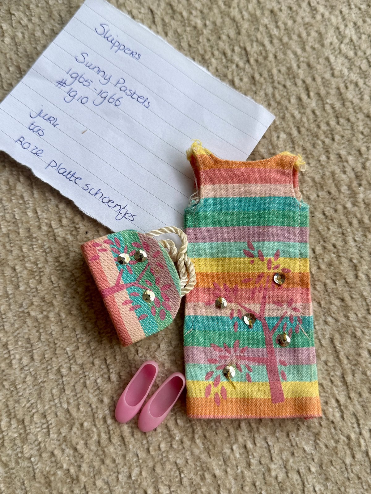 Vintage skipper kleding sunny pastels #1910, Ophalen of Verzenden, Gebruikt