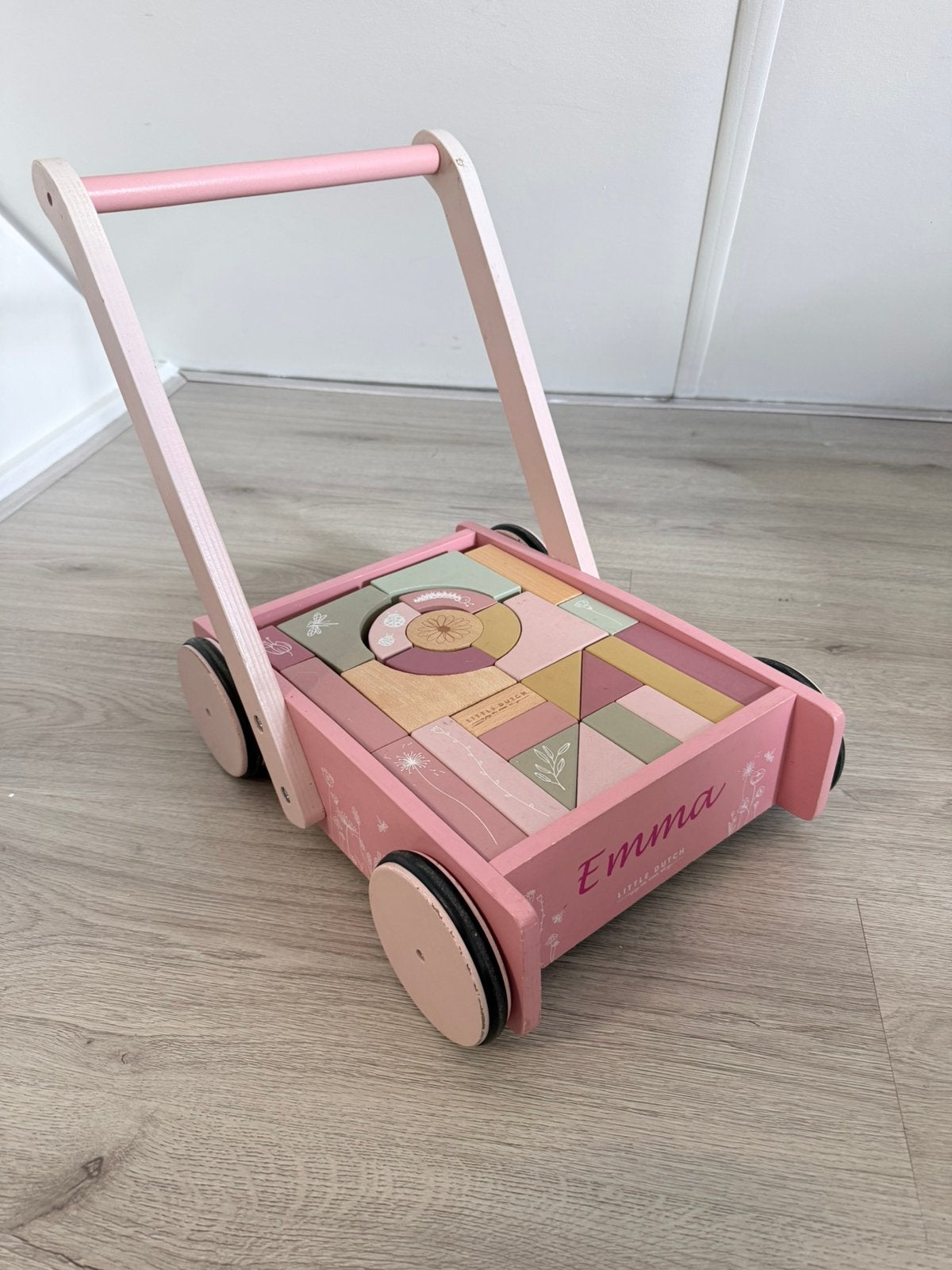 Blokkenkar, Kinderen en Baby's, Speelgoed | Houten speelgoed, Ophalen of Verzenden, Gebruikt