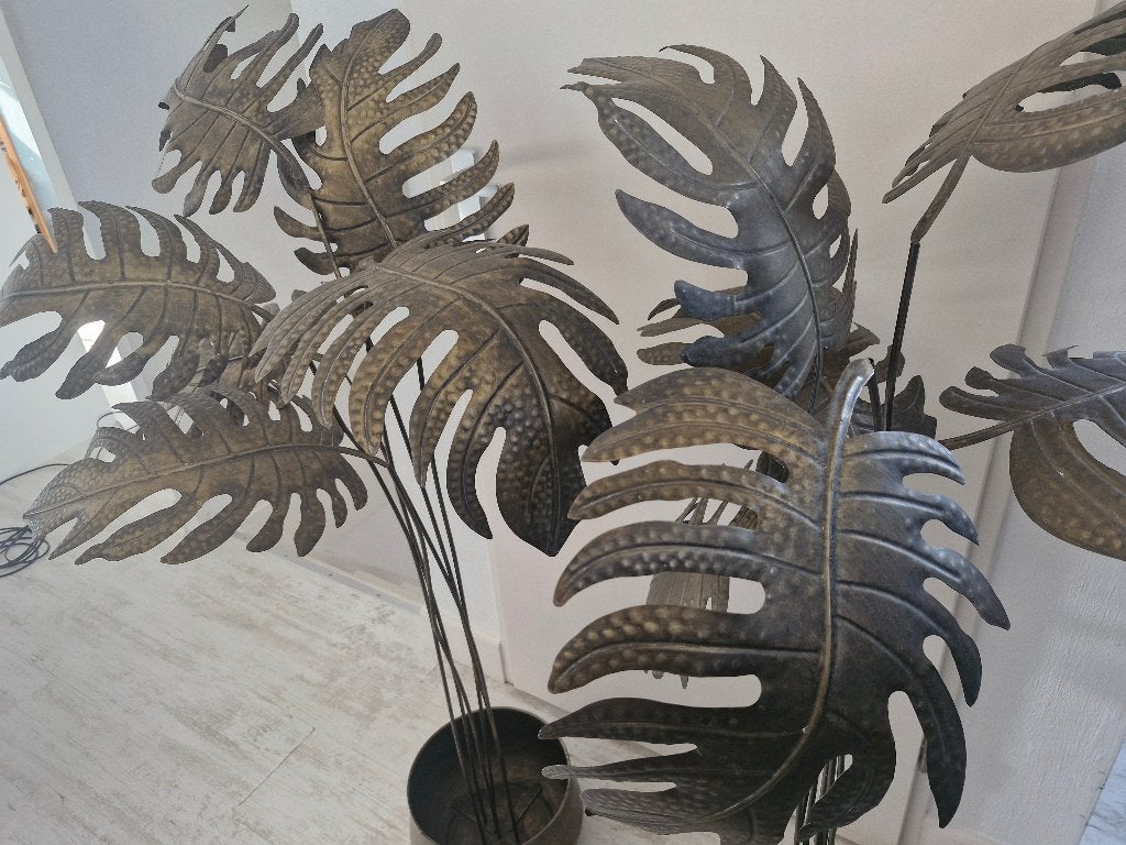 Metalen Monstera in pot PTMD, Ophalen, Binnen, Kunstplant, Overige materialen