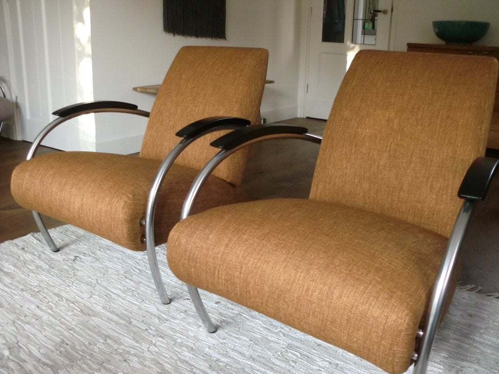 gelderland fauteuil 5470 design jan des bouvrie als nieuw 2x, Ophalen, 75 tot 100 cm, Zo goed als nieuw, Stof