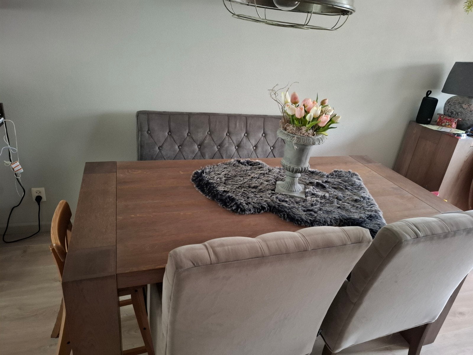Zeer nette Eiken eettafel 180x90, Gebruikt, Eikenhout, Vijf personen of meer, 150 tot 200 cm