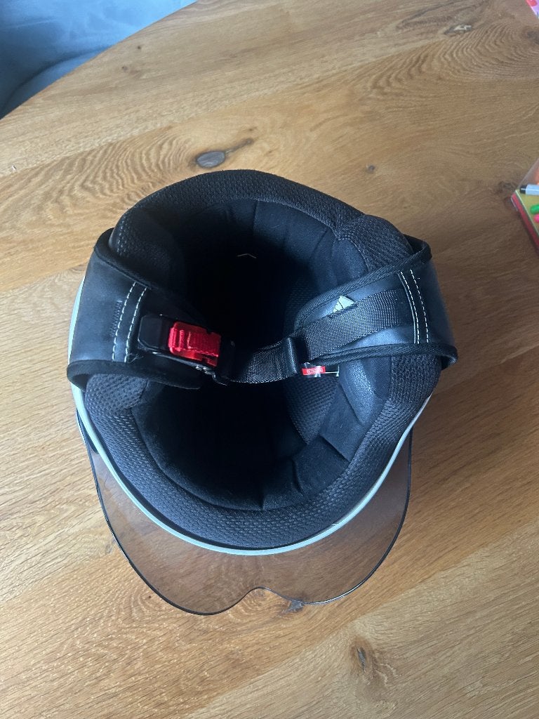 Beon scooterhelm - wit Maat M, Fietsen en Brommers, Brommerhelmen, Ophalen, Gebruikt, Medium, Beon Design