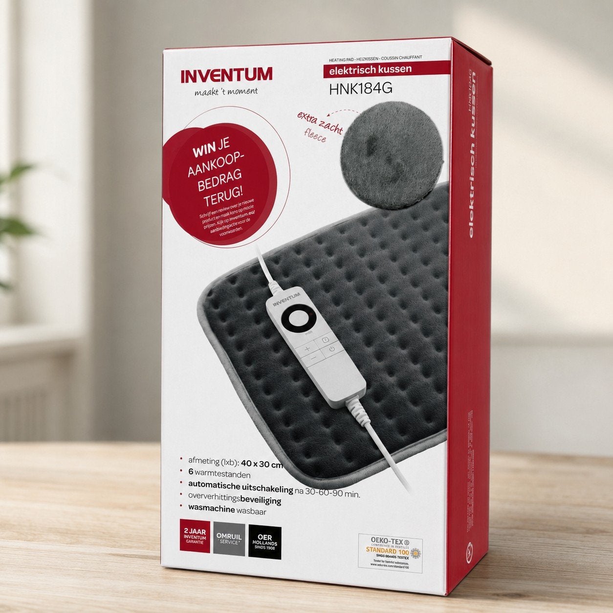 Inventum HNK184G elektrisch warmtekussen. Nieuw !, Ophalen, Nieuw, Hand- en Voetverzorging