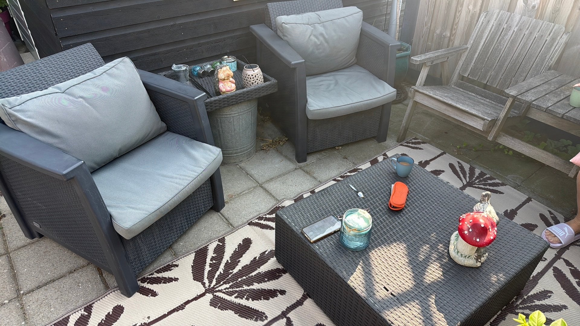 Lounge set incl kussens , kunststof, le Sud, Tuin en Terras, Tuinsets en Loungesets, Kunststof, Gebruikt, Stoel, Loungeset