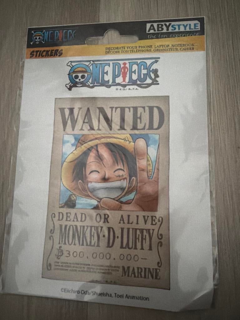 One Piece Wanted Posters Stickers - Luffy & Zoro, Ophalen of Verzenden, Nieuw