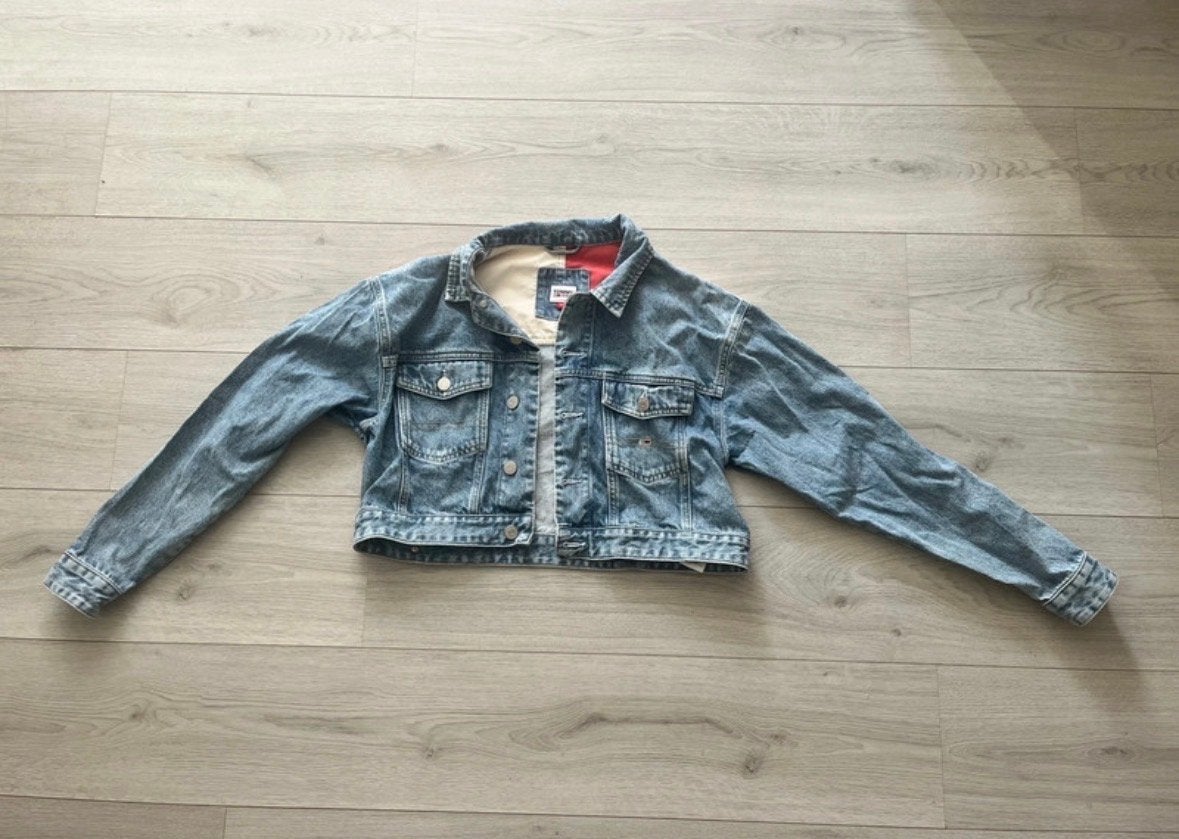 Tommy Jeans spijkerjack maat M, Verzenden, Zo goed als nieuw, Maat 38/40 (M), Blauw