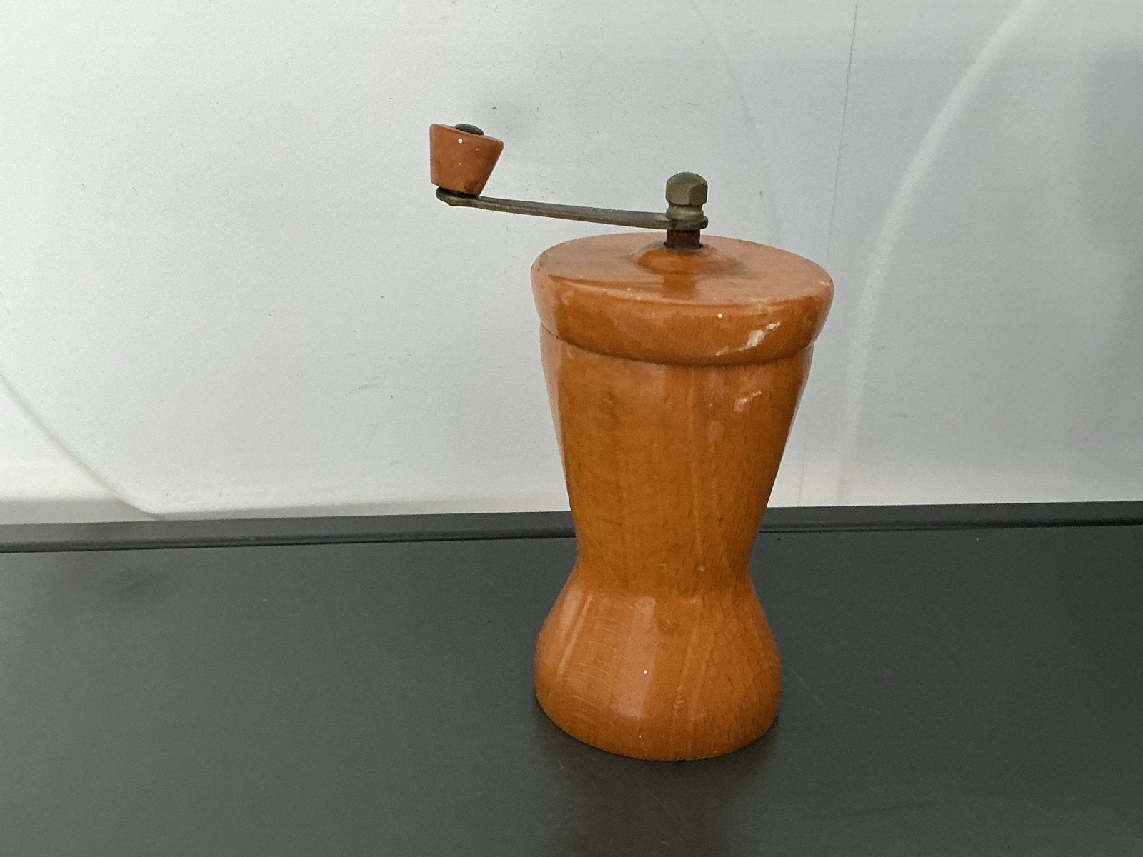 Vintage houten pepermolen - Handmatige kruidenmolen, Ophalen of Verzenden