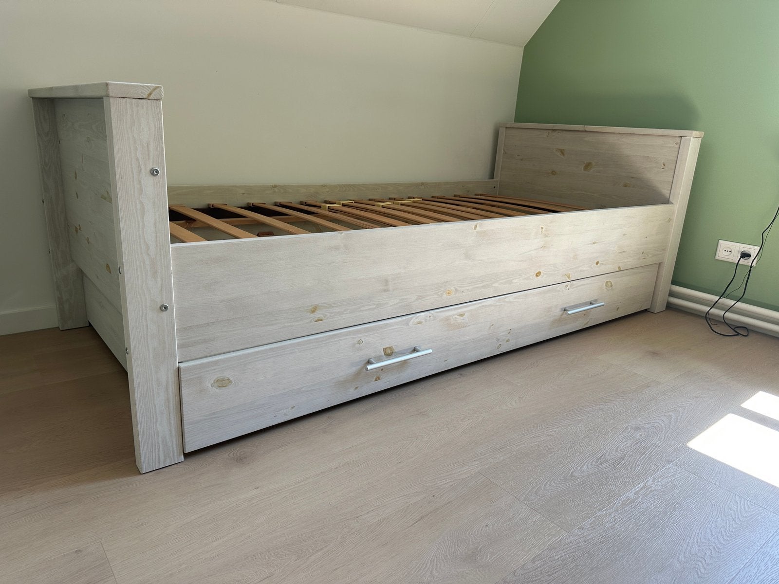 Bopita bed met bedlade 200x90, Ophalen, Zo goed als nieuw, Eenpersoons