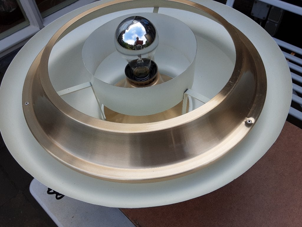 Vintage space UFO spoetnik lamp dijkstra, Ophalen, Gebruikt, Metaal, Vintage