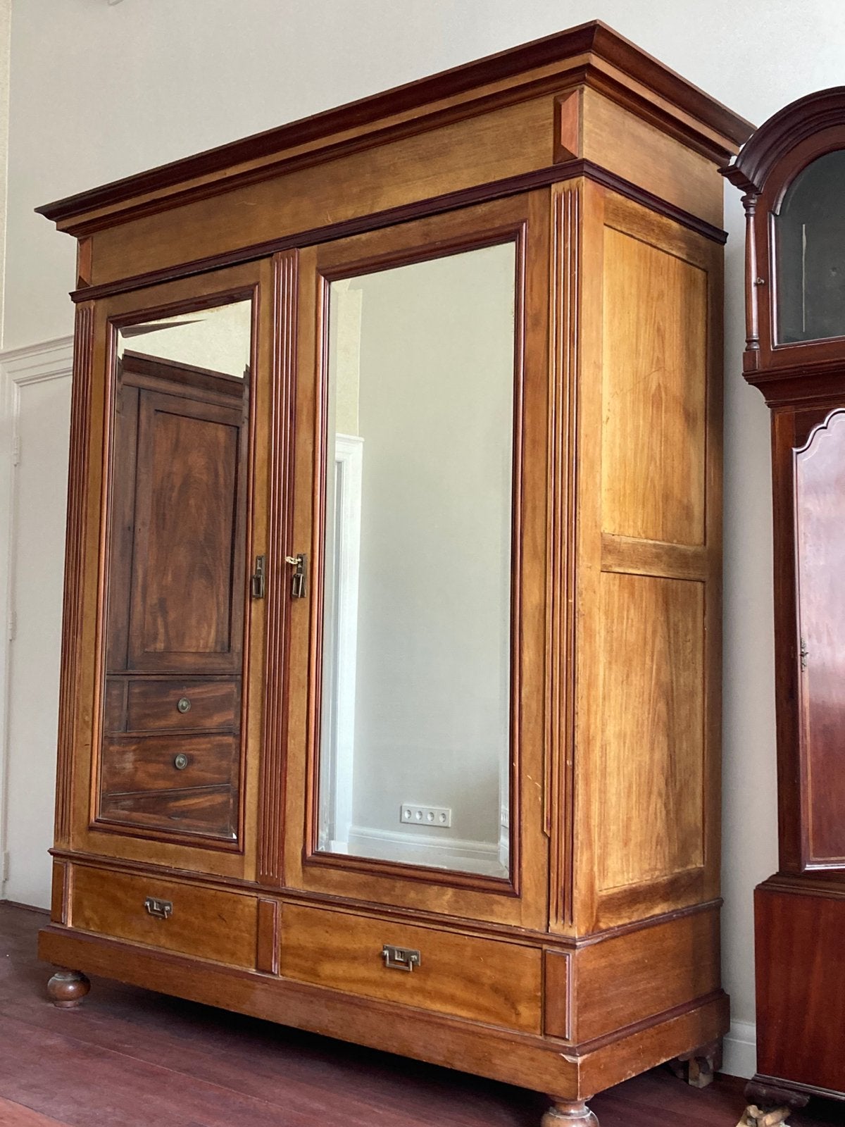 Prachtige mahoniehouten spiegelkast, Ophalen