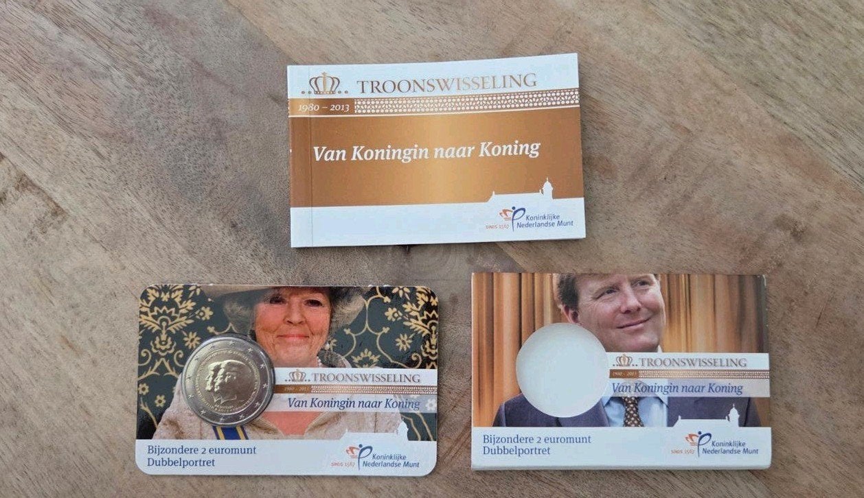 Bijzondere 2 euromunt Troonswisseling Dubbelportret, Ophalen of Verzenden, Koningin Beatrix, Euro's, Losse munt