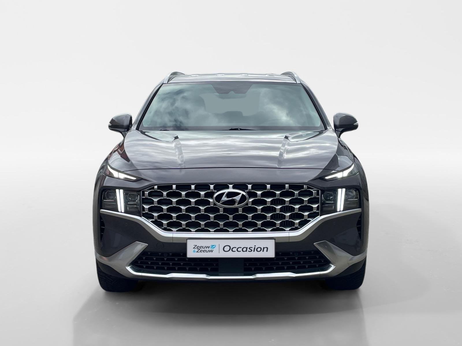 Hyundai Santa Fe 1.6 T-GDI HEV Premium 7p. | Lederen bekledi, Auto's, 12 maanden, Gebruikt, Euro 6, 4 cilinders