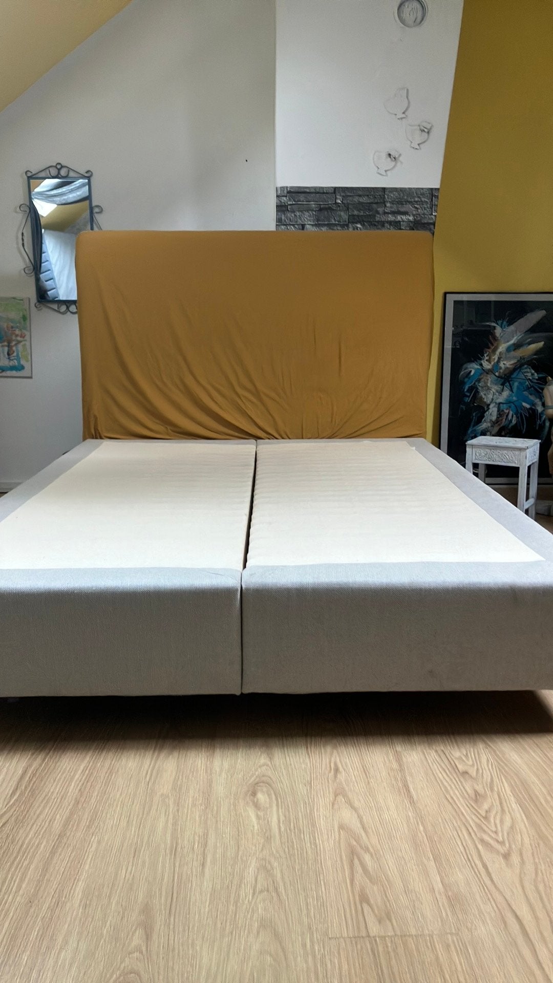 Boxspring 1.60x2.00, Huis en Inrichting, Ophalen, Zo goed als nieuw, Tweepersoons