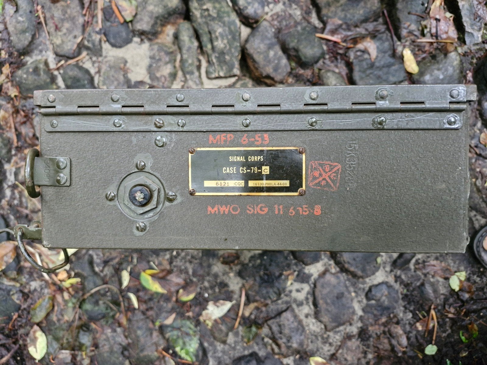 WW2 U.S. Army Signal Corps Kist CS-79-C - Zeer Goede Staat, Ophalen of Verzenden, Landmacht, Amerika, Kist of Geocache