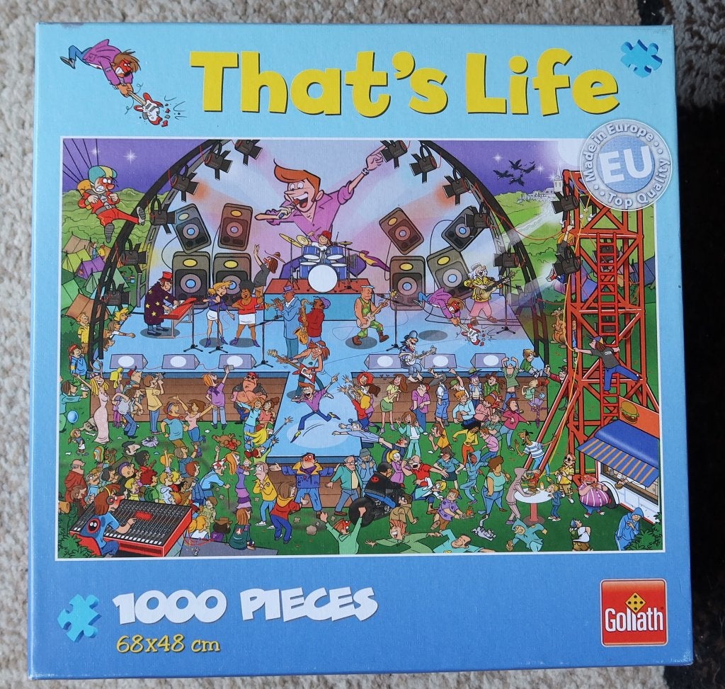Legpuzzel Goliath – 1000 stukjes – That’s Life – Pop Concert, Ophalen of Verzenden, 500 t/m 1500 stukjes, Gebruikt, Legpuzzel