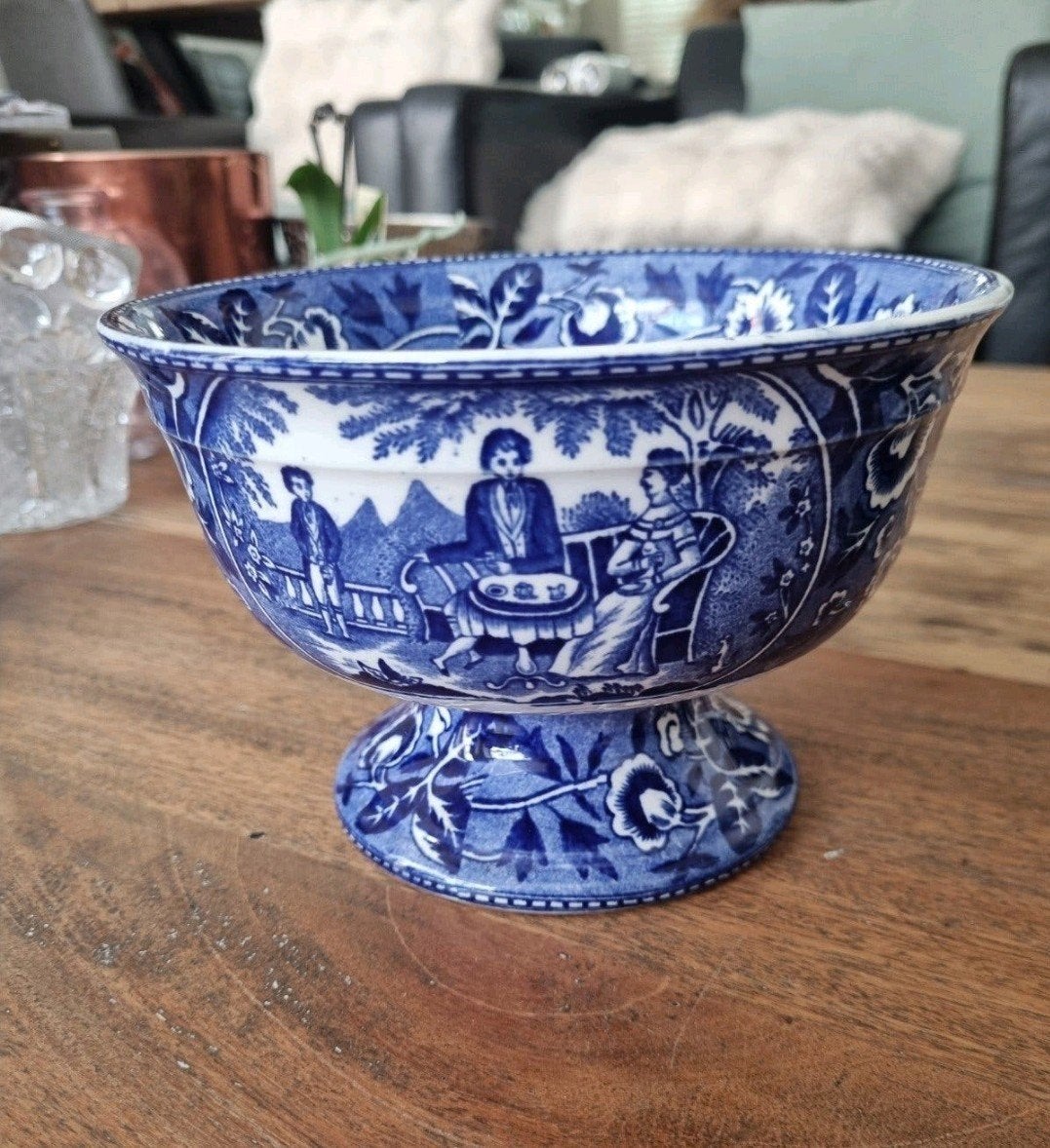 Antieke brijkom/Spoelkom Société Céramique theetafel ca 1880, Antiek en Kunst, Ophalen of Verzenden