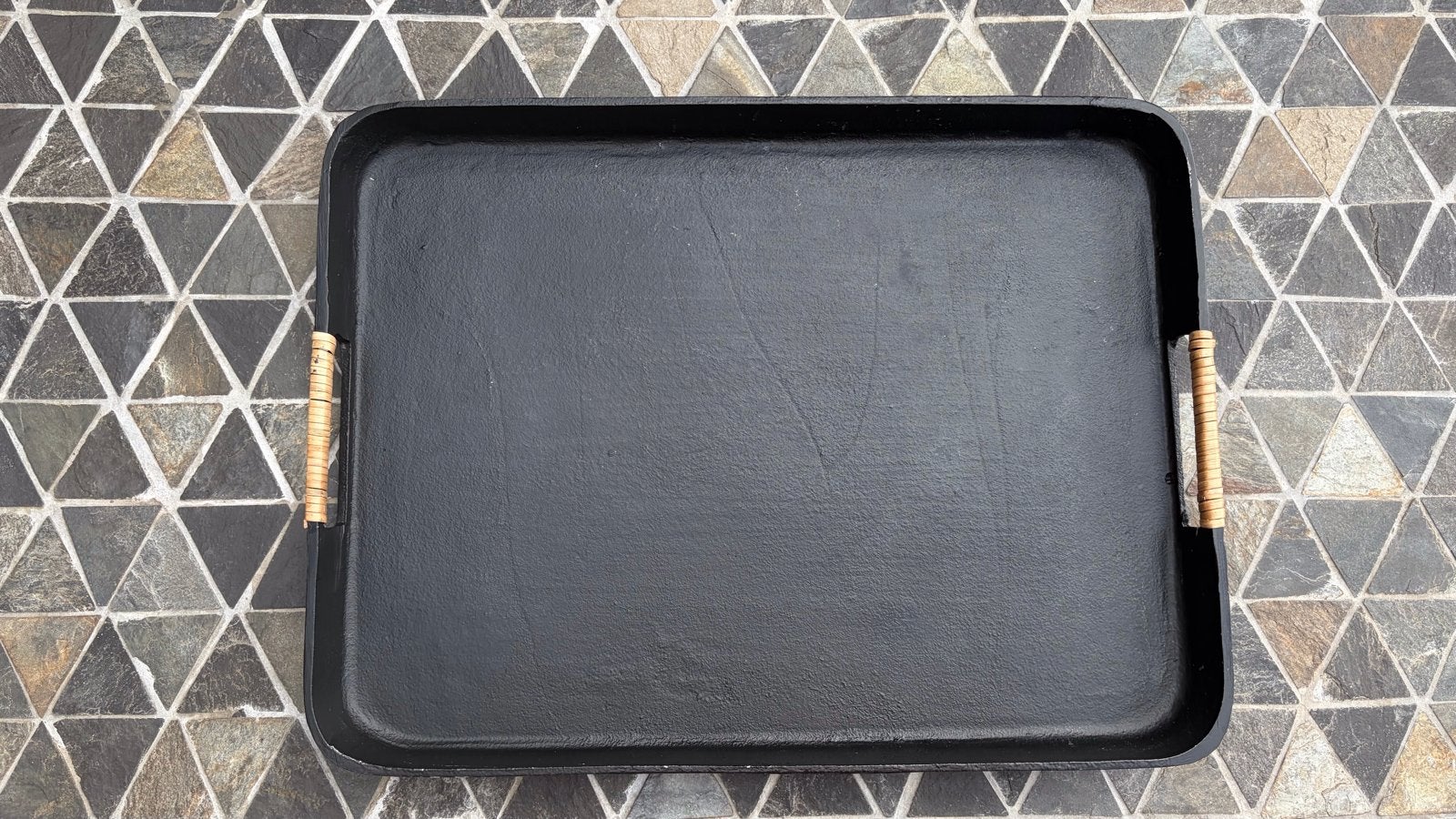 Riviera Maison Dienblad Zwart - 40x30 cm, Huis en Inrichting, Woonaccessoires | Dienbladen, Overige materialen, Ophalen of Verzenden