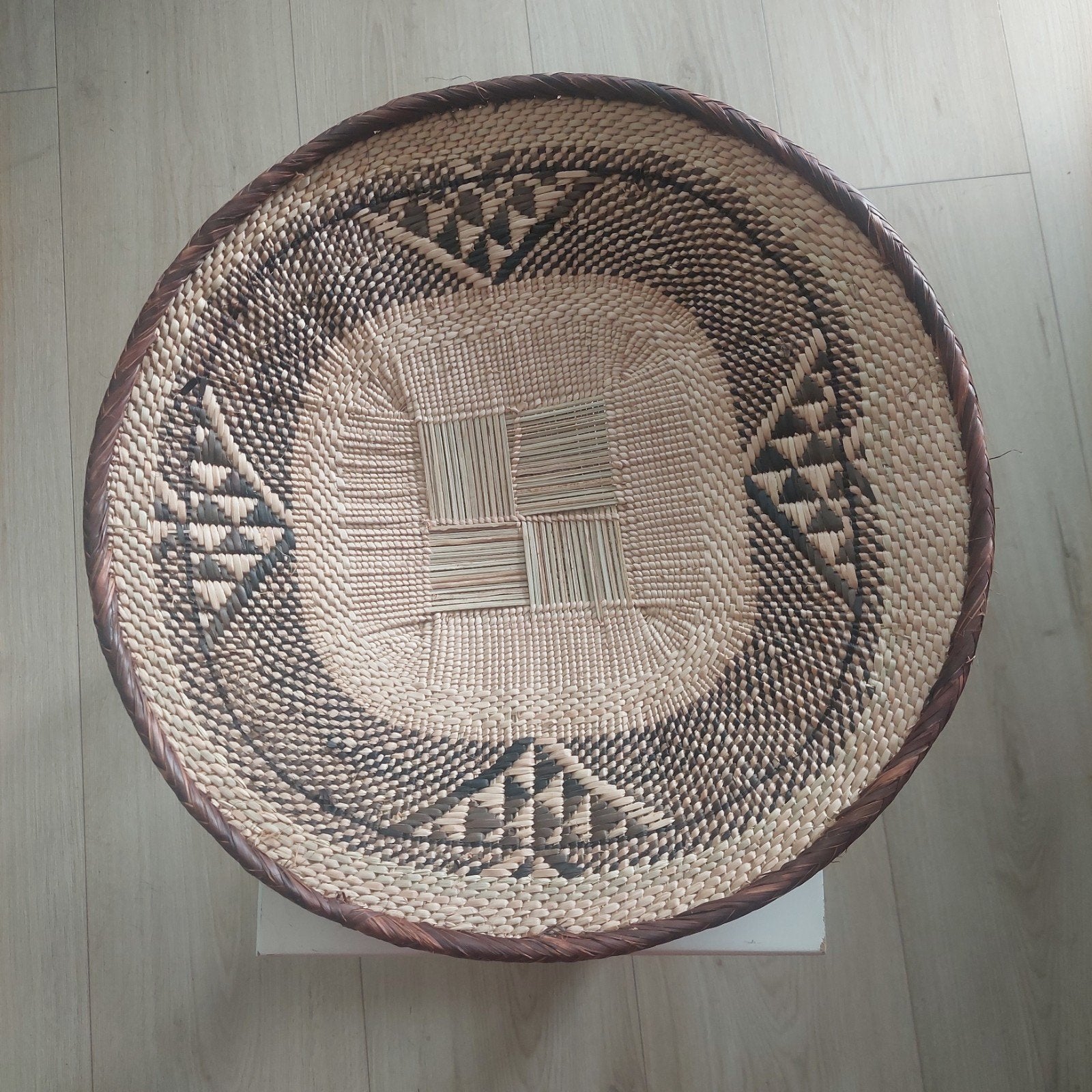 Decoratieve Riet Schaal - Handgeweven Mand, Schaal, Rond, Nieuw, Ophalen of Verzenden