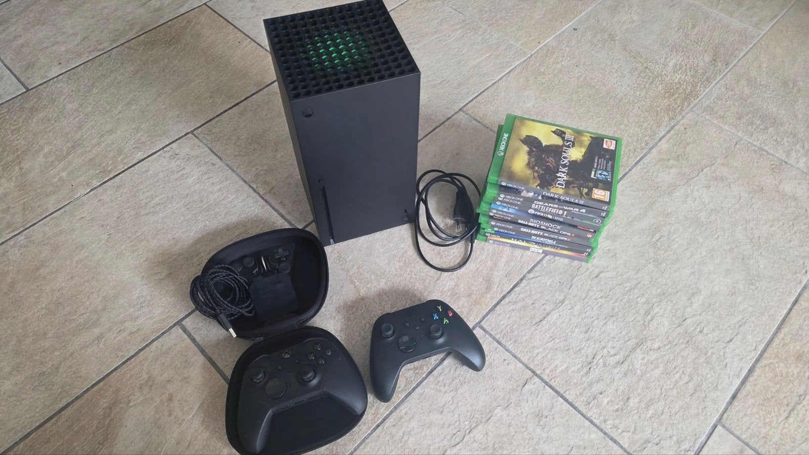 Xbox Series X met Controller Elite Series 2 en games, Ophalen, Zo goed als nieuw, Xbox Series X