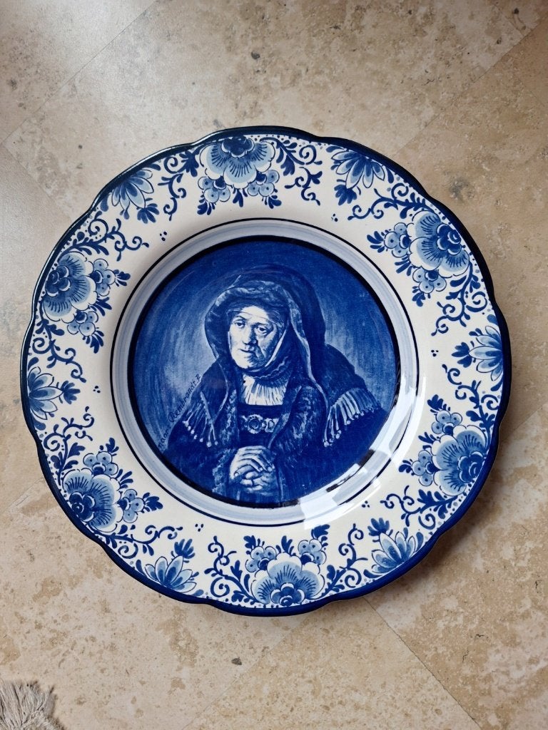 Delfs Blauw Wandbord Handwerk, Antiek en Kunst, Antiek | Wandborden en Tegels, Ophalen