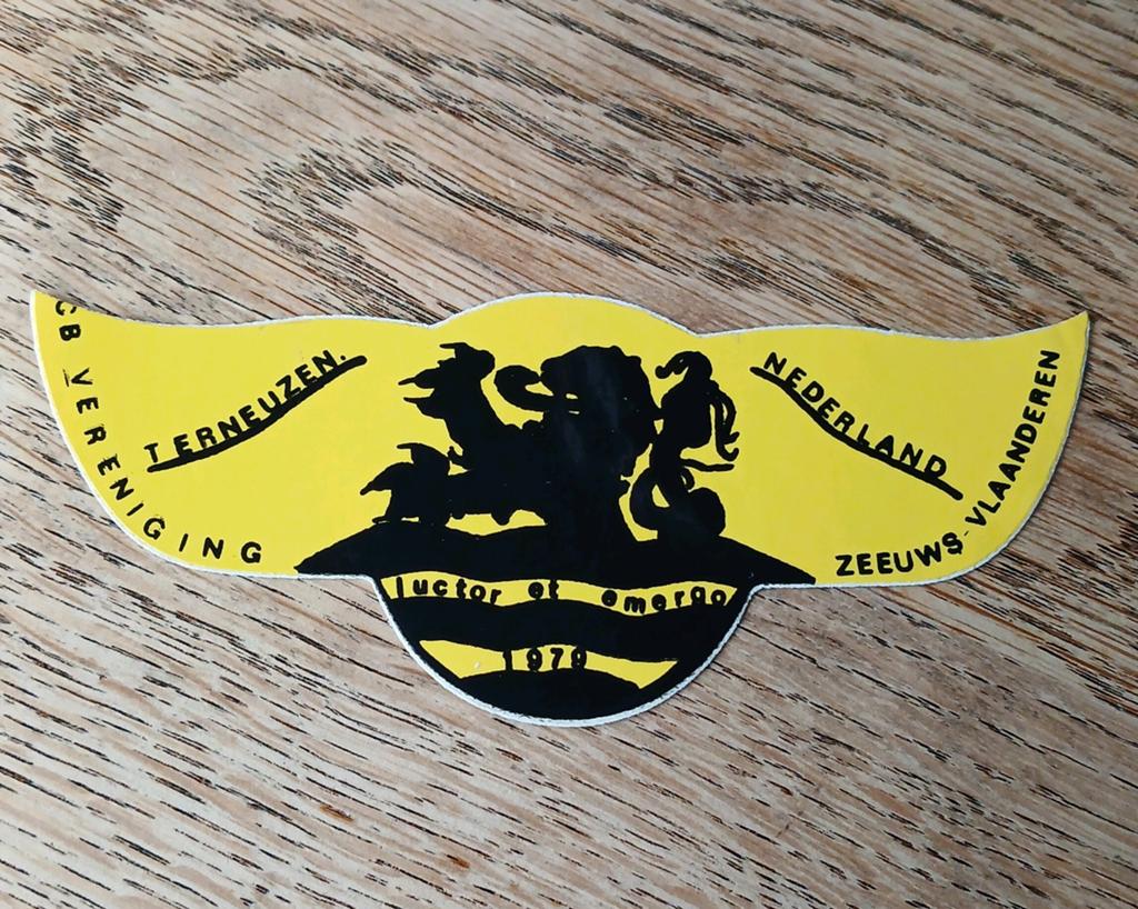 Sticker piraat zender CB vereniging TERNEUZEN, Zeeuws Vl., Ophalen of Verzenden, Zo goed als nieuw