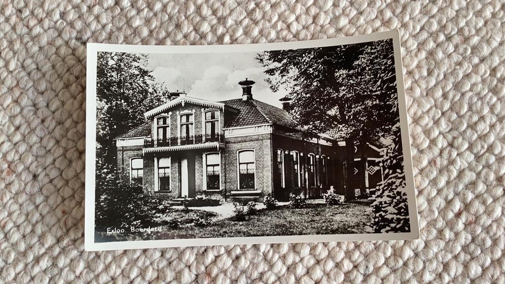 Ansichtkaart Exloo Boerderij. 971, Ophalen of Verzenden, 1940 tot 1960, Ongelopen, Drenthe