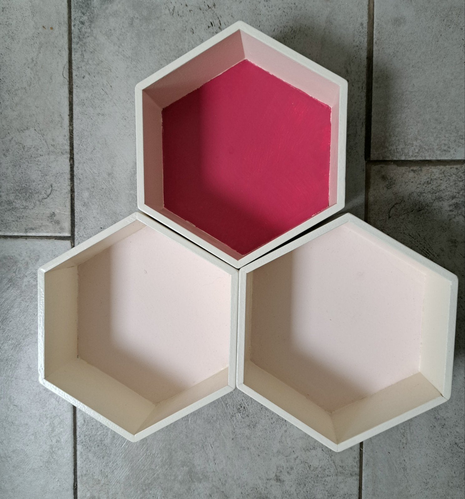 Set van 3 hexagonbakjes, Huis en Inrichting, Ophalen of Verzenden