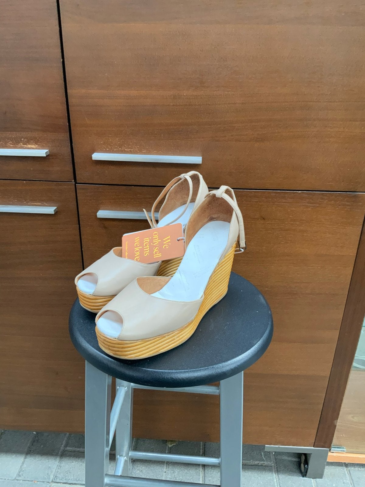 Maison Martin Margiela Sleehak mt 40, Ophalen of Verzenden, Zo goed als nieuw, Beige, Schoenen met hoge hakken