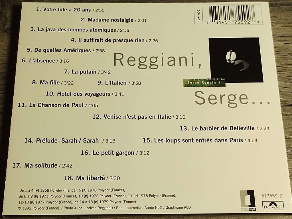 Serge Reggiani ‎– Reggiani, Serge..., Ophalen of Verzenden, Zo goed als nieuw